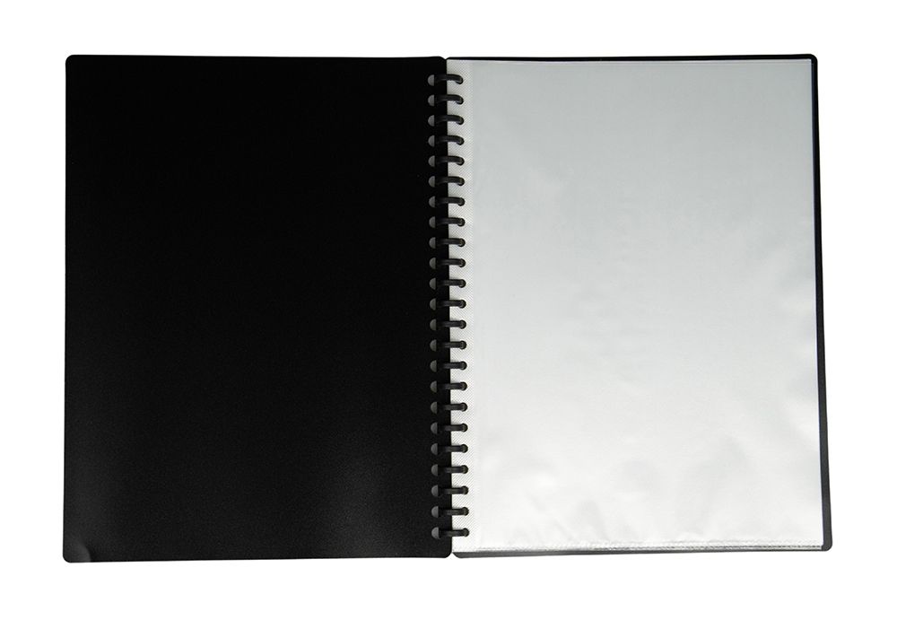 DISPLAY BOOK GNS A4 REFILLABLE BLACK 20P