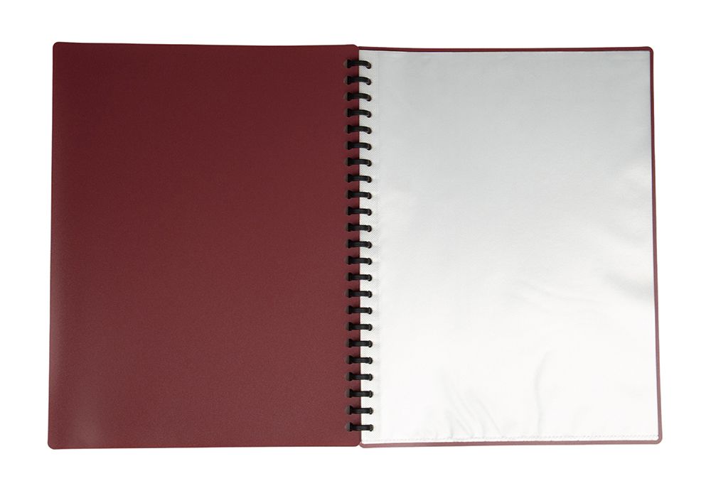 DISPLAY BOOK GNS A4 REFILLABLE BURGUNDY 20P
