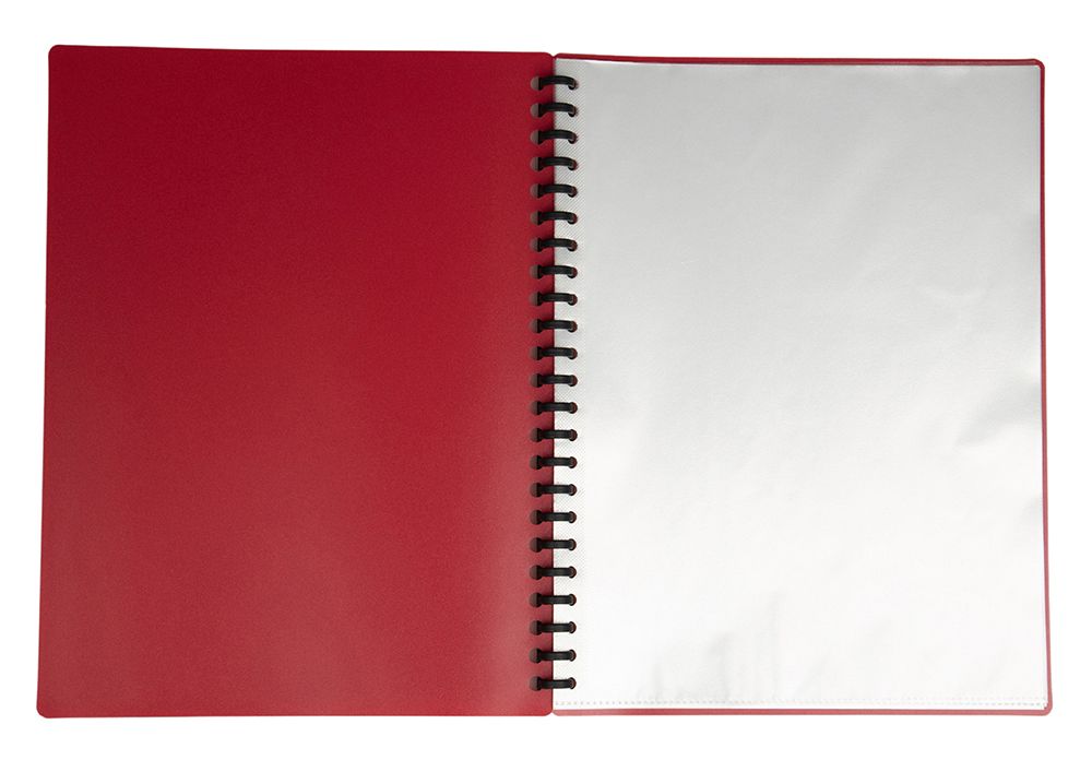 DISPLAY BOOK GNS A4 REFILLABLE RED 20P