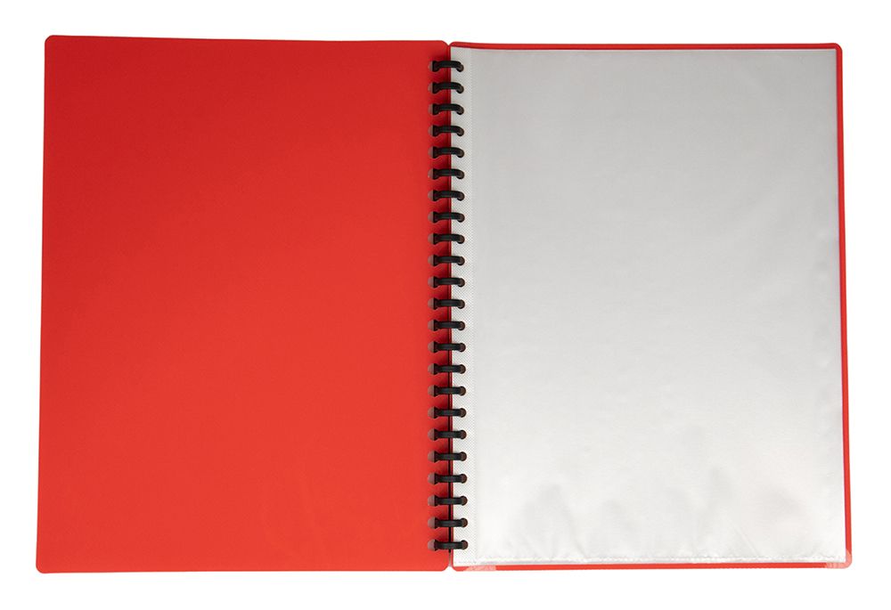 DISPLAY BOOK GNS A4 REFILLABLE GLOSS RED 20P