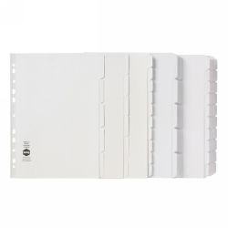 DIVIDERS MARBIG A4 MANILLA 5 TAB REINFORCED STRIP WHITE
