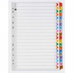 DIVIDERS MARBIG A4 MANILLA 1-20 TAB COLOURED