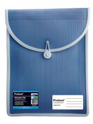 ATTACHE CASE PROTEXT FILE WITH ELASTIC CLOSURE BLUE