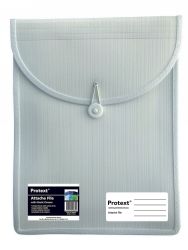 ATTACHE CASE PROTEXT FILE WITH ELASTIC CLOSURE WHITE