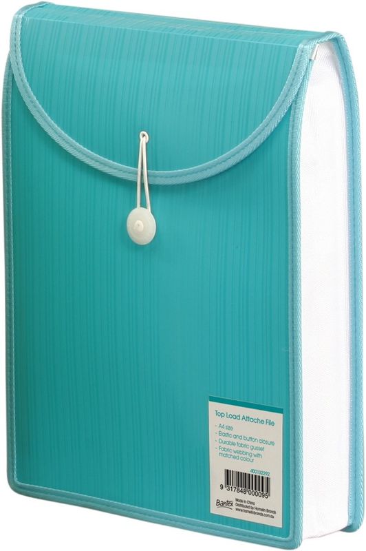 FILE ATTACHE BANTEX A4 TOP OPENING AQUA