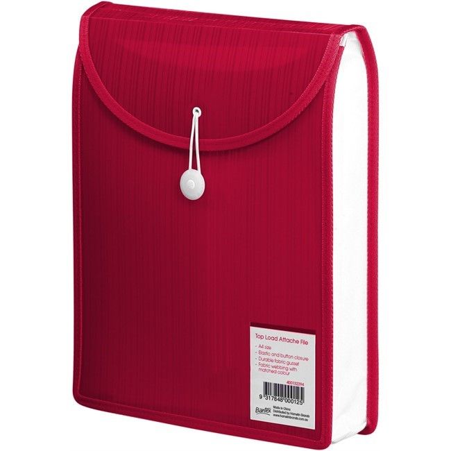 FILE ATTACHE BANTEX A4 TOP OPENING RED