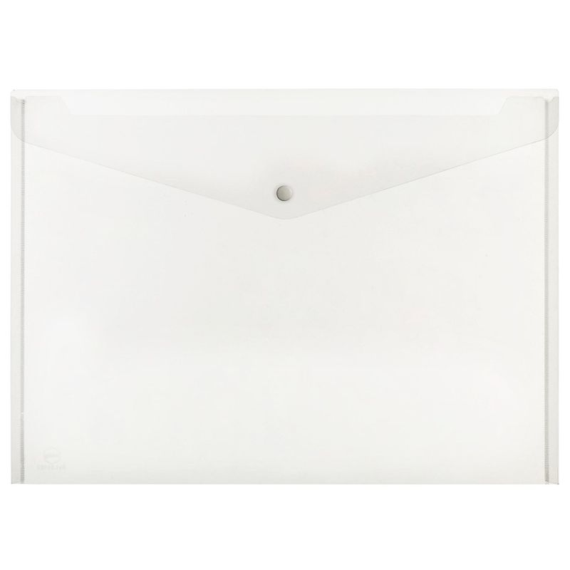 DOCUMENT WALLET MARBIG A3 BUTTON CLEAR