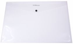 DOCUMENT WALLET 472CLR A3 W-BUTTON FOLDERMATE