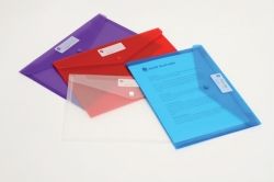 DOCUMENT WALLET MARBIG A4 BUTTON BLUE