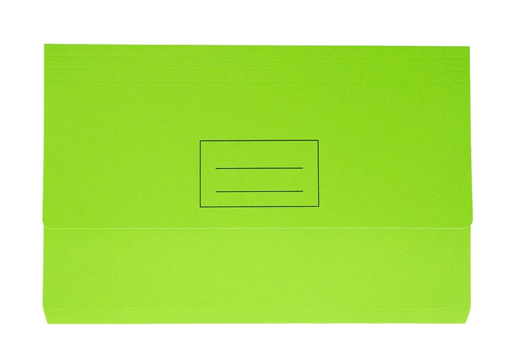 DOCUMENT WALLET STAT FC BOARD LIME