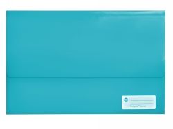 DOCUMENT WALLET MARBIG FOOLSCAP POLYPICK TRANSLUCENT MARINE