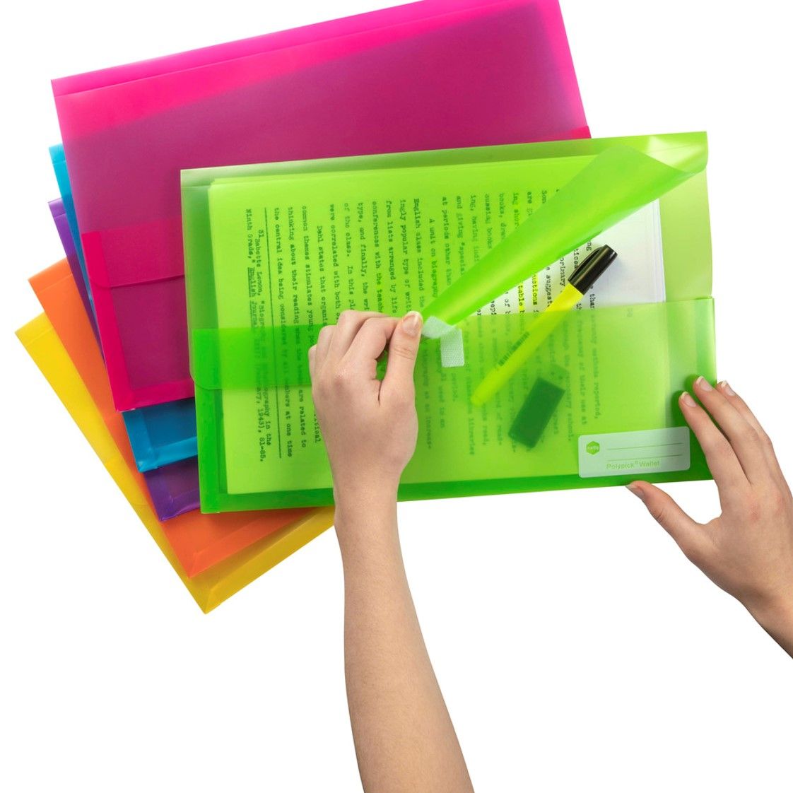 DOCUMENT WALLET MARBIG F/C POLYPICK ASST