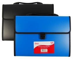 EXPANDING FILE A4 13 POCKET STAT ASST COLOURS