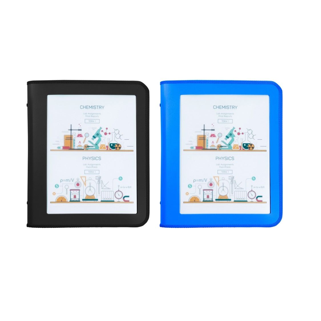 BINDER MARBIG A4 2D 25MM INSERT COVER BLACK AND BLUE ASST