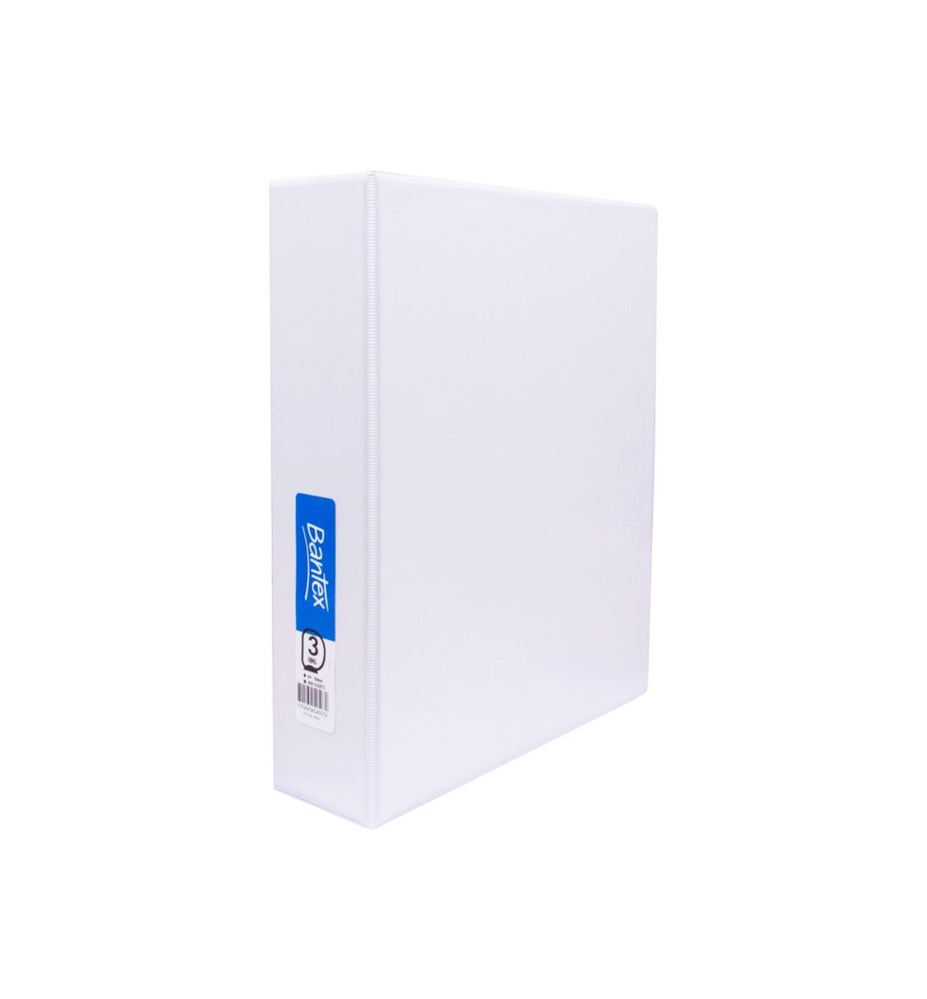 BINDER INSERT BANTEX A4 3 D-RING 50MM WHITE