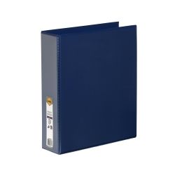 BINDER INSERT MARBIG A4 CLEARVIEW 4 D-RING 50MM BLUE