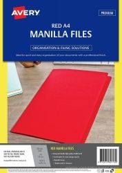 MANILLA FOLDER AVERY A4 RED PK20