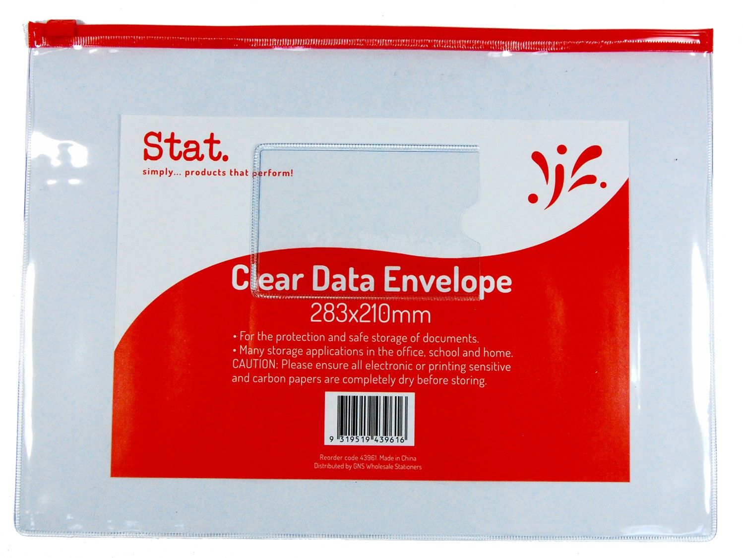 DATA FILE ENV STAT 283X210MM TRANSPARENT