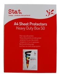 SHEET PROTECTORS STAT A4 70 MICRON CLEAR BX50