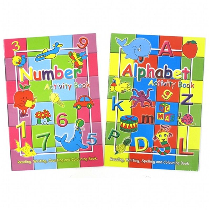 BOOK KIDS COLOURING A4 ACTIVITY NUMBER ALPHABET 2 ASST 32PG