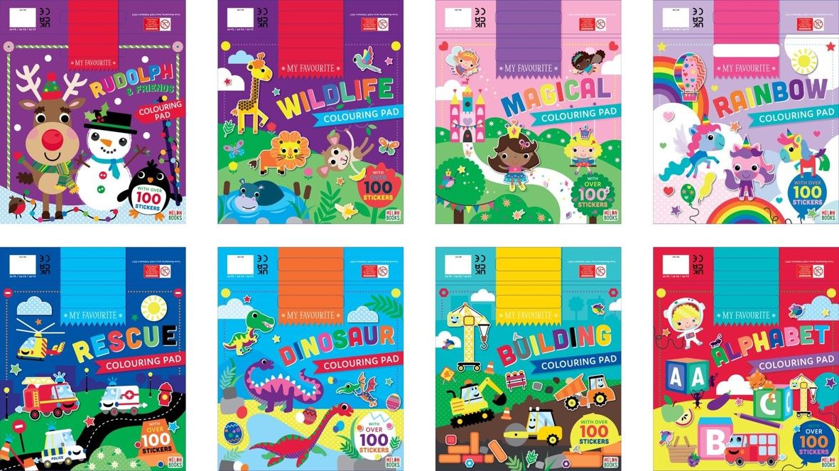 BOOK KIDS COLOURING MY FAVOURITE GIANT PADS 5 X 8 ASSTED TITLES PK40
