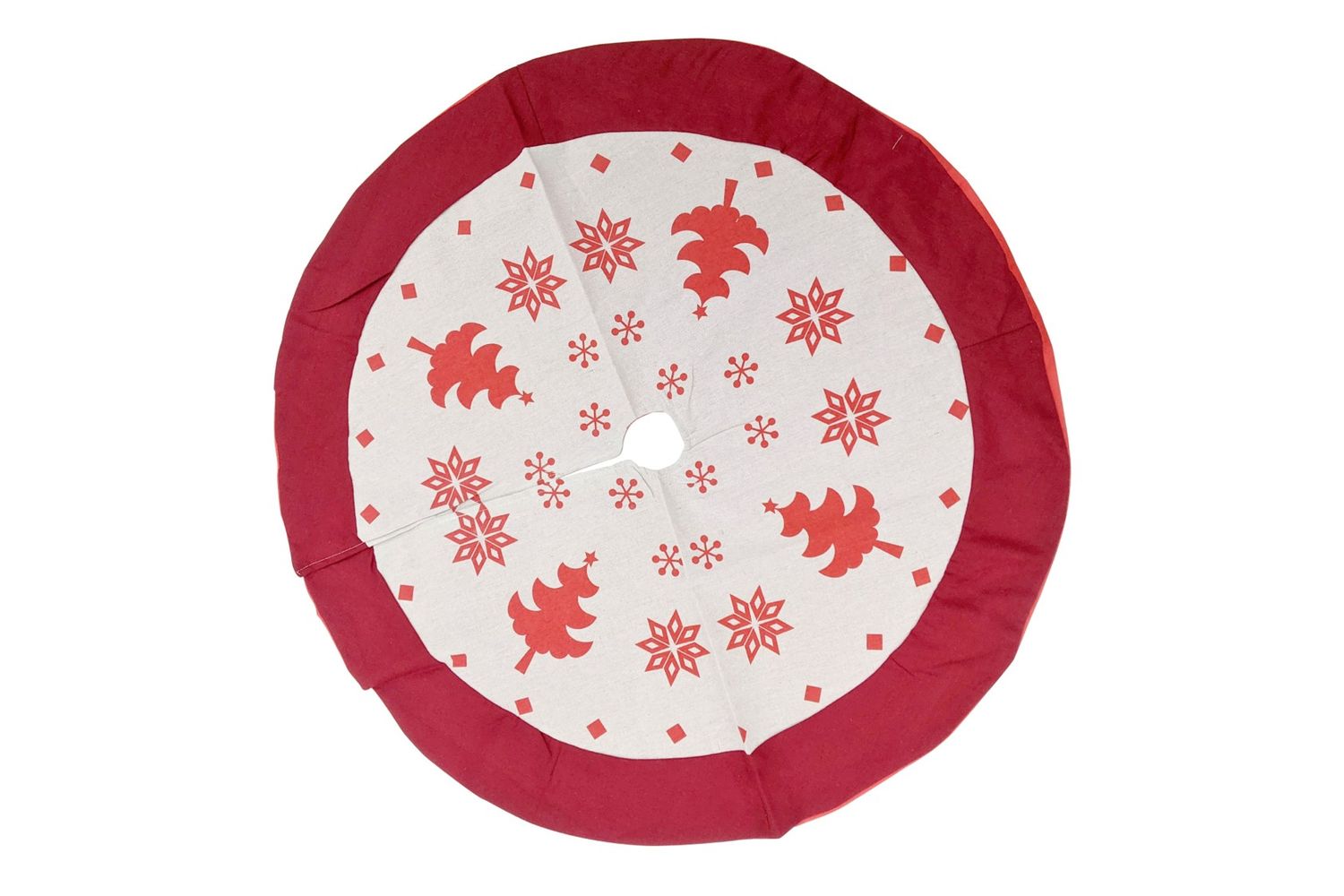 XMAS TREE SKIRT 100CM DELUXE BURLAP