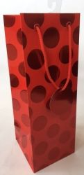 GIFT BAG OZCORP BOTTLE FOIL DOT RED