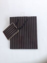 BAG GIFT OZCORP SMALL PINSTRIPE BLACK/SILVER