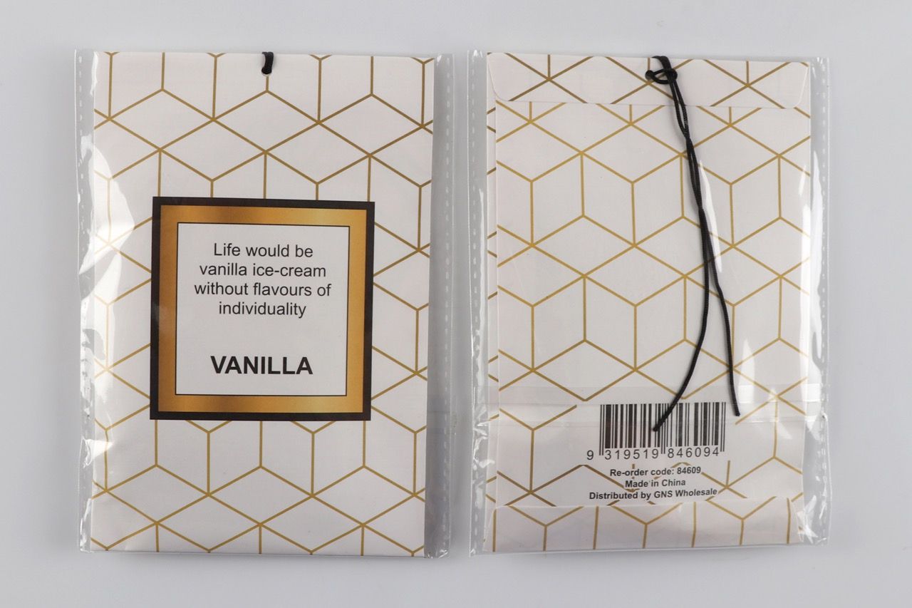 SCENTED SACHETS GNS 10X15CM WITH RIBBON VANILLA