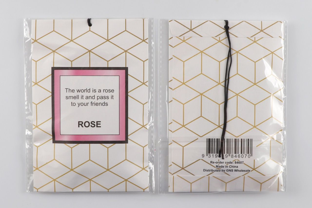 SCENTED SACHETS GNS 10X15CM WITH RIBBON ROSE