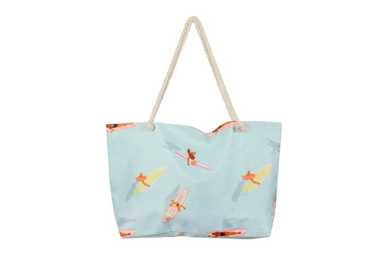 BEACH BAG GOODVIBES JUMBO 70X42X15CM WITH INNER ZIP AND PKT SUNDAY SURF