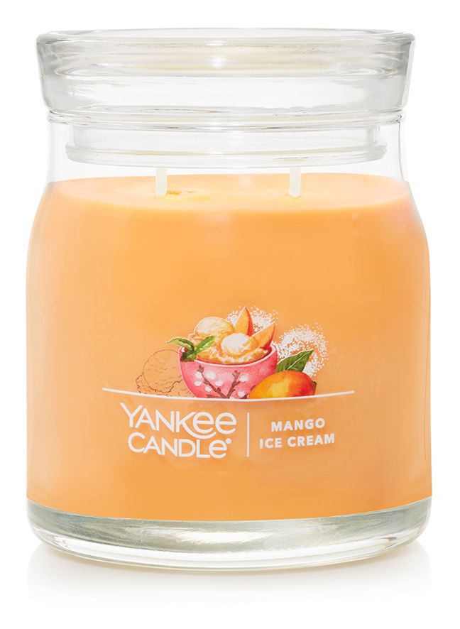 CANDLE YANKEE SIGNATURE MEDIUM JAR MANGO ICE CREAM