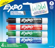 MARKER WHITEBOARD EXPO BULLET ASSORTED PK4