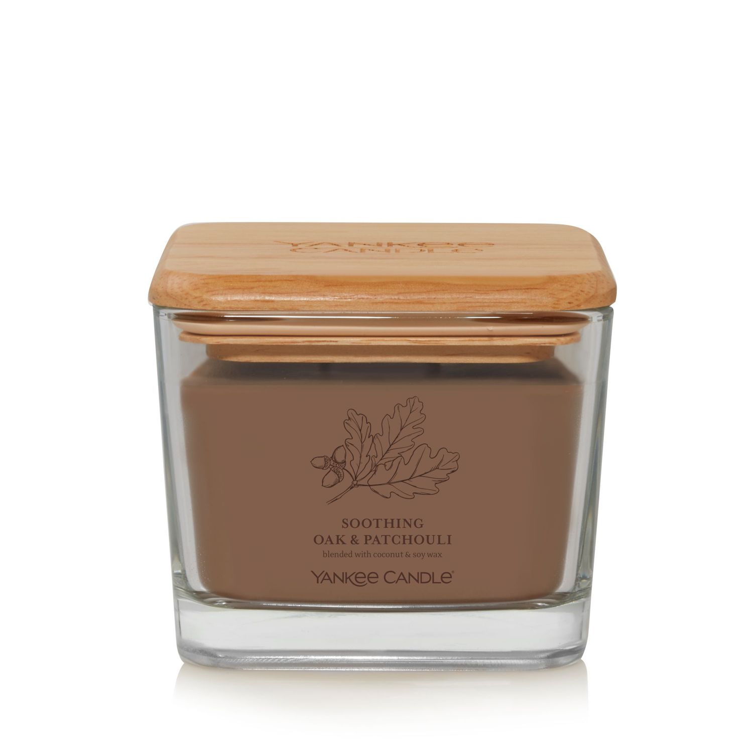 CANDLE YANKEE WELL LIVING MEDIUM SOOTHING OAK & PATCHOULI