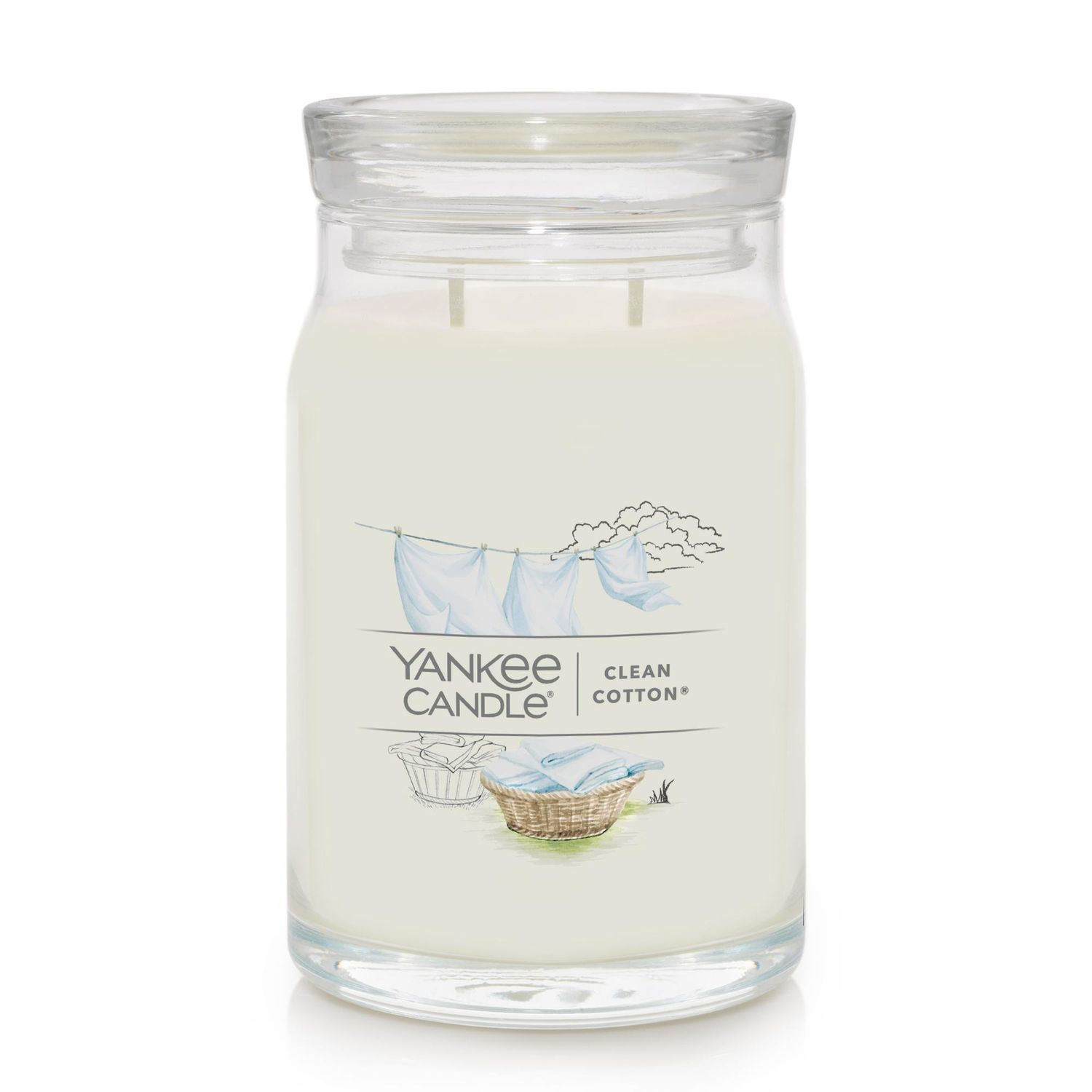 CANDLE YANKEE SIGNATURE LARGE JAR CLEAN COTTON