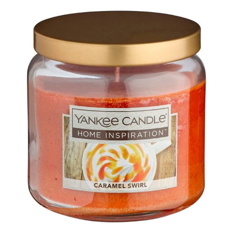 CANDLE YANKEE HI MEDIUM JAR CARAMEL SWIRL
