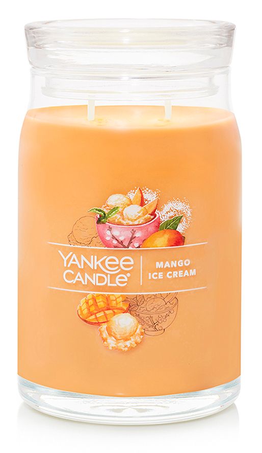 CANDLE YANKEE SIGNATURE LARGE JAR MANGO ICE CREAM
