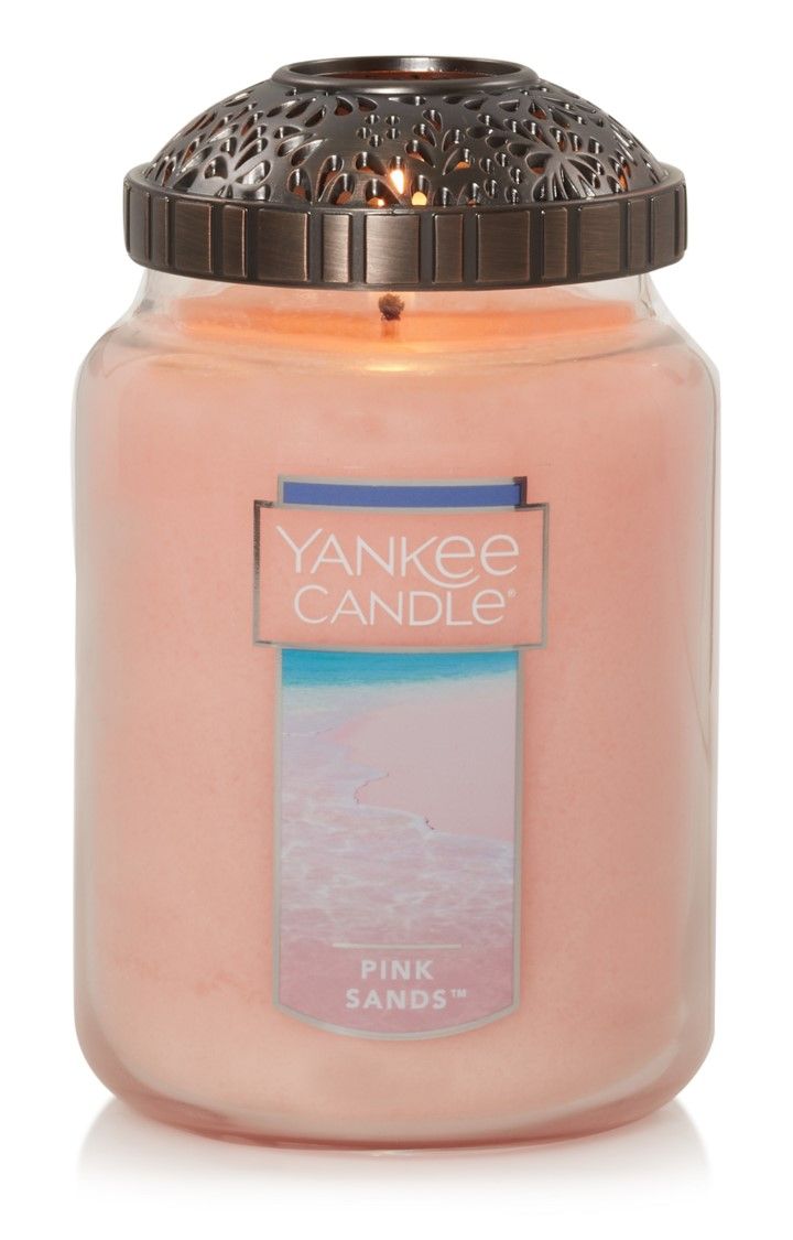 CANDLE YANKEE GIFTSET LARGE JAR WITH ILLUMALID PINK SANDS