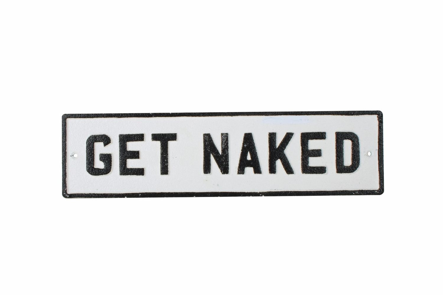 GIFT GNS WANDA CAST IRON PLAQUE GET NAKED 35X9CM