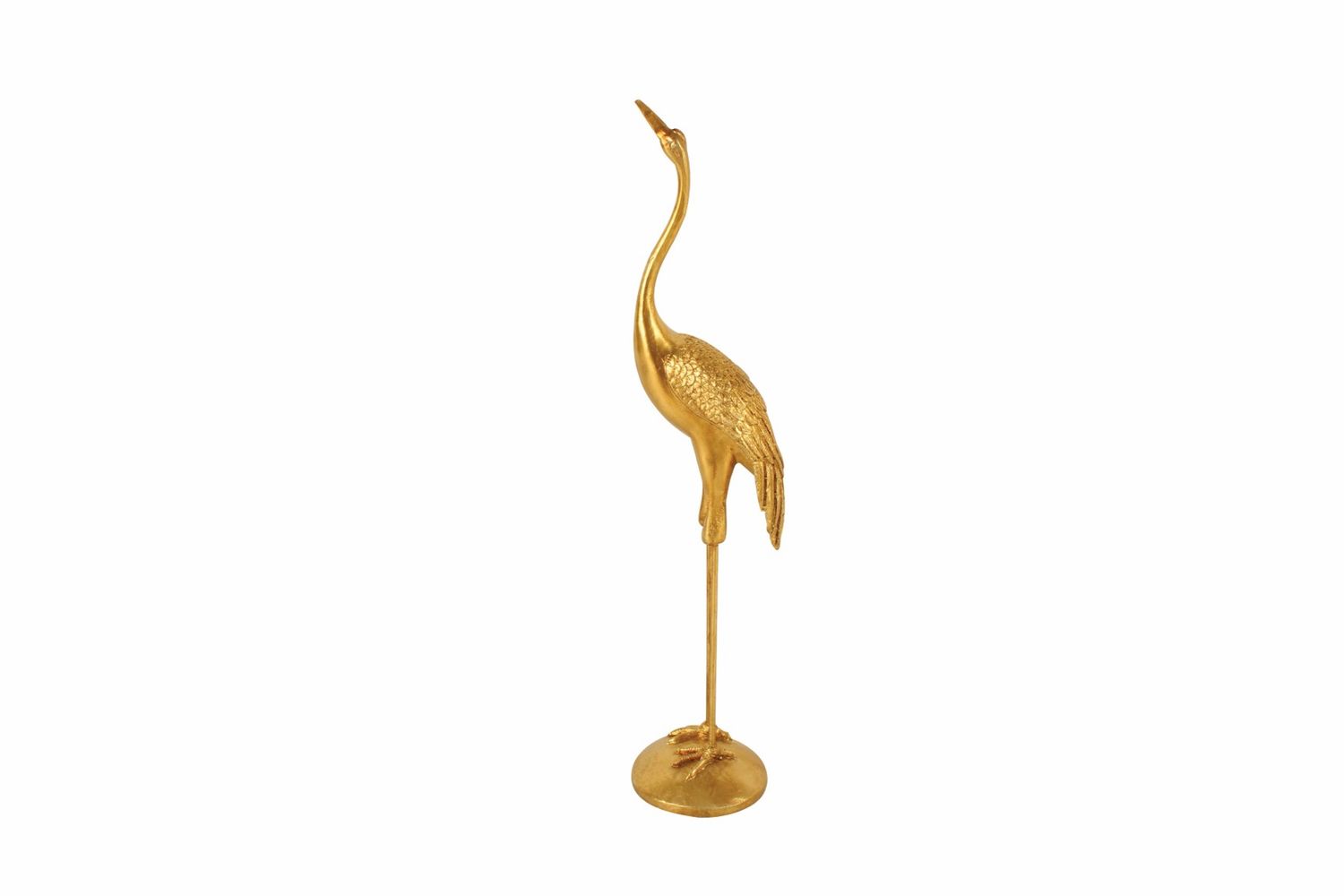 GIFT GNS MONO HOBB GOLD CRANE STATUE 42X15X7CM