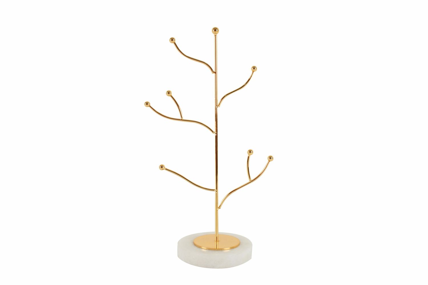 GIFT GNS WINNOA METAL JEWELLERY STAND W MARBLE BASE 31X19X10CM