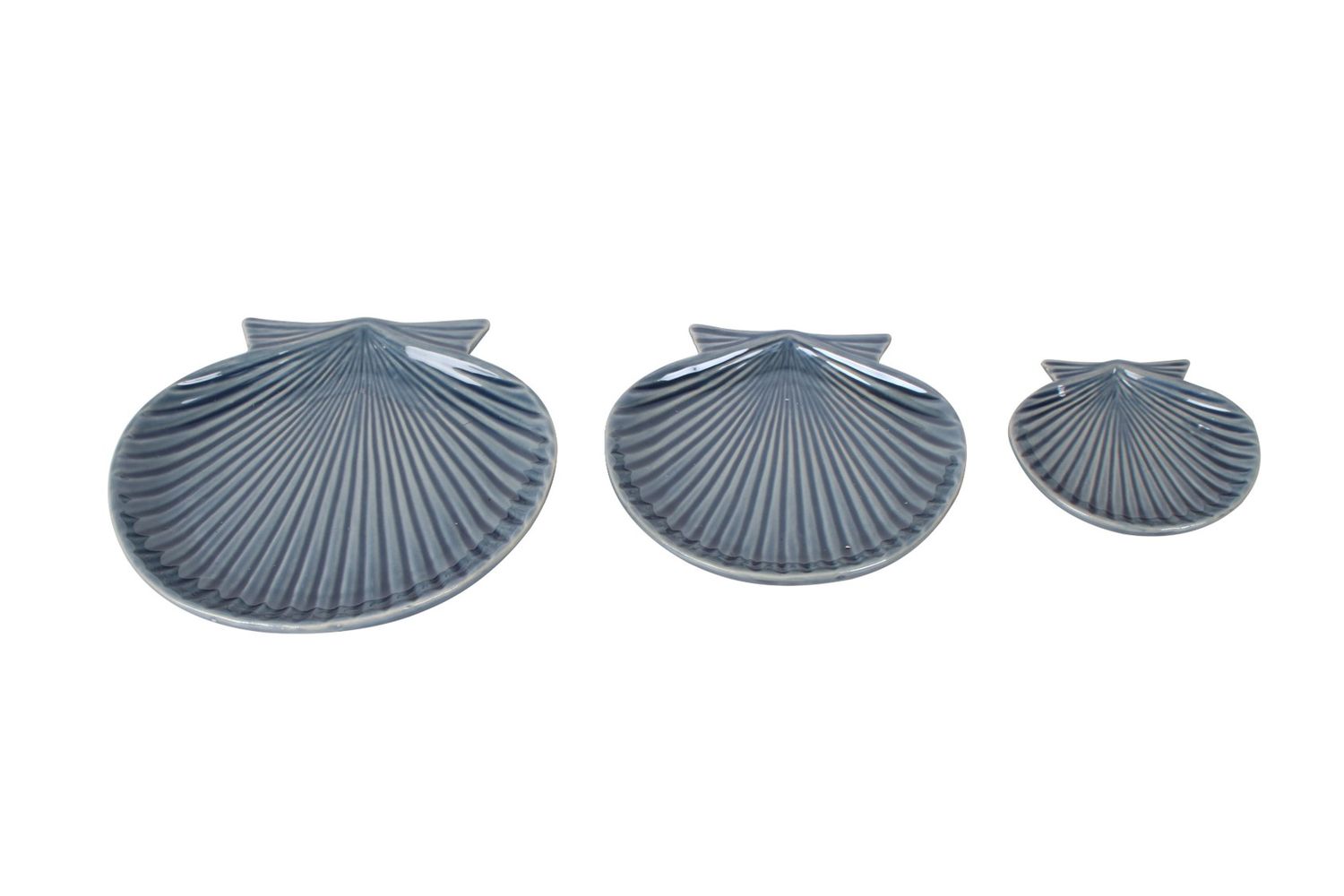 GIFT GNS HAMPTON HOLLY CERAMIC SHELL S3 PLATES 18X18X2.5CM