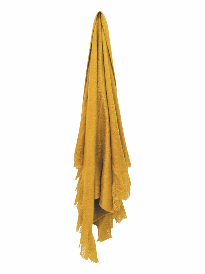 GIFT GNS BOHO MACI SUPER PLUSH THROW MUSTARD 170X130CM