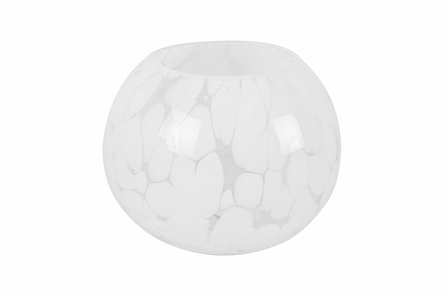 GIFT GNS BOHO MIA MARBLE ROUND GLASS VASE 12X10CM