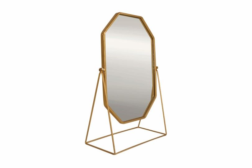 GIFT GNS VINTAGE JUNGLE SABINA GOLD MIRROR ON STAND 43X29X14CM