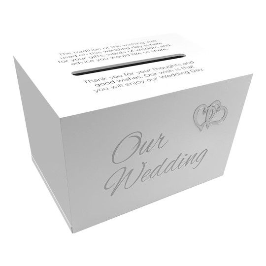 MONEY BOX PROFILE PRODUCTS WISHING WELL OUR WEDDING WHITE/SILVER