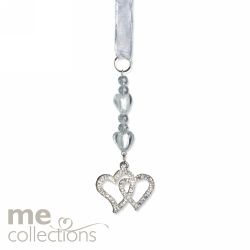 WEDDING CHARM ME DOUBLE DIAMANTE HEART