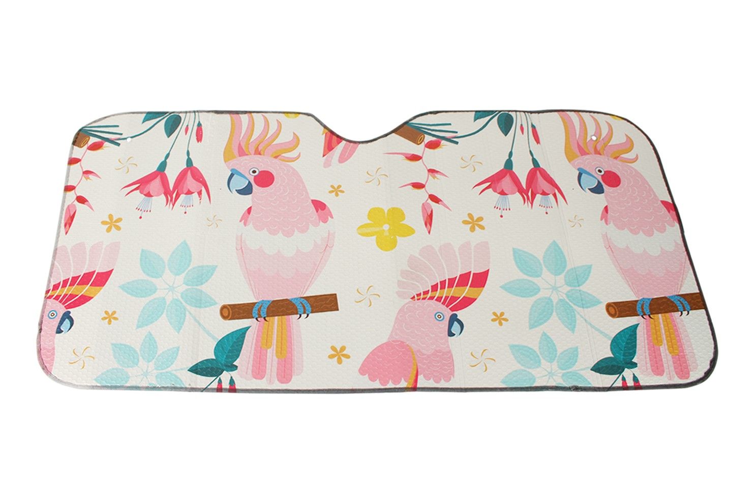 GIFT CAR SUN SHADE 140X72CM ROSE COCKATOO
