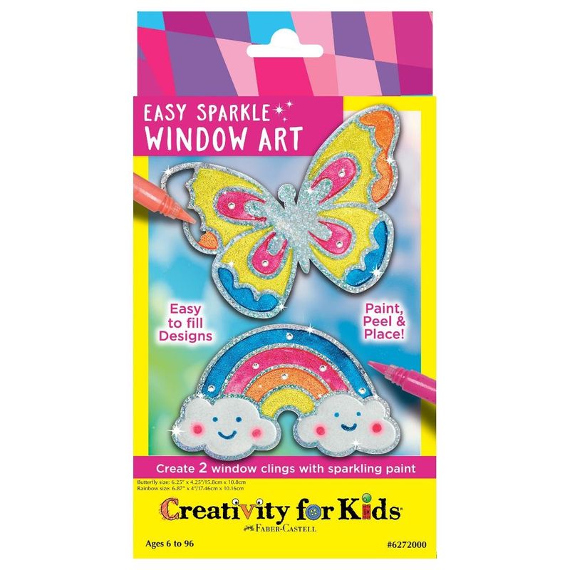 TOY CREATIVITY FOR KIDS EASY SPARKLE WINDOW ART CS/6