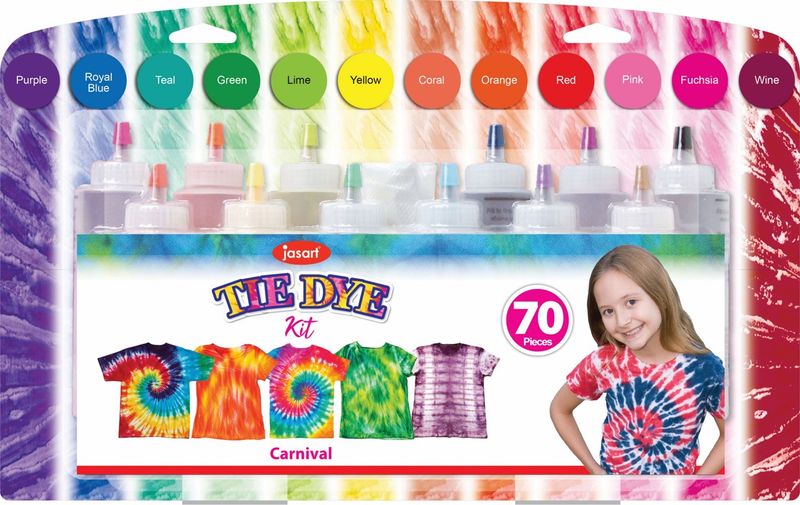 ART & CRAFT JASCO TIE DYE 70 PIECES CARNIVALE